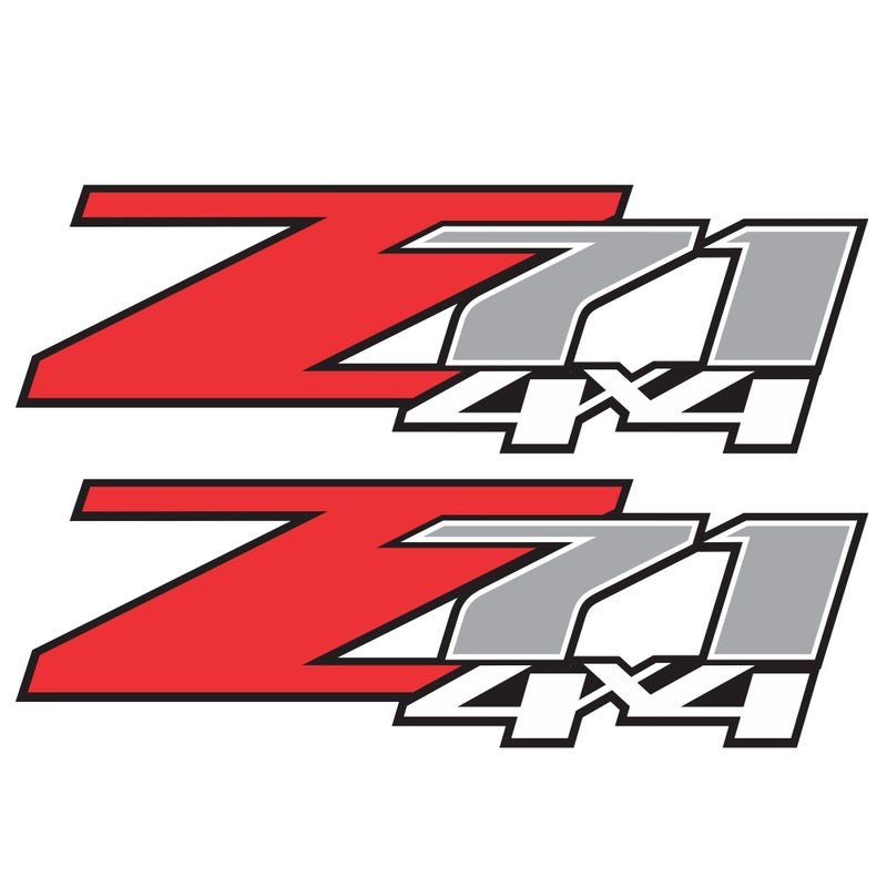 GOLD HOOK Chevy Silverado Z71 4x4 Decals Stickers (Dimensions 12.5"" x 4"") - F (2007-2013) Bed Side 1500 2500 HD (Set of 2) (Gloss (Premium Series)) - Image 1